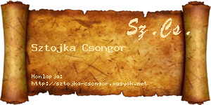 Sztojka Csongor névjegykártya
