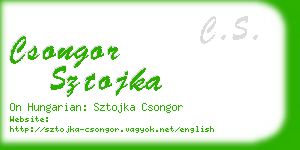 csongor sztojka business card